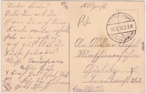 Mielau Mława Szkola Handlowa Masowien Ansichtskarte 1915
