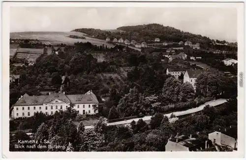 Kamenz Kamjenc Straßenpartie  - Blick nach dem Hutberg  Oberlausitz   1940