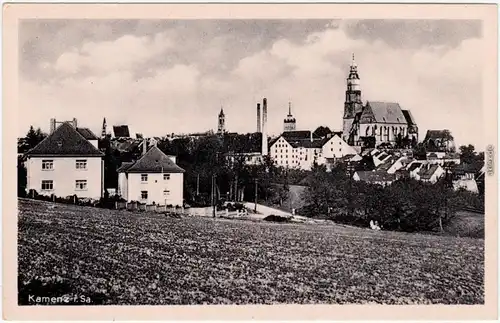 Kamenz Kamjenc Panorama-Ansichten Ansichtskarte Oberlausitz 1940