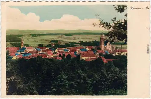 Kamenz Kamjenc Panorama-Ansichten vom Hutberg gesehen 1933