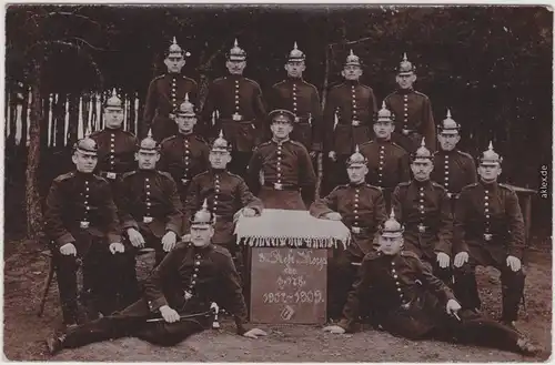 Kamenz Kamjenc Soldaten - Gruppen, Pickelhauben Privatfotokarte 1917