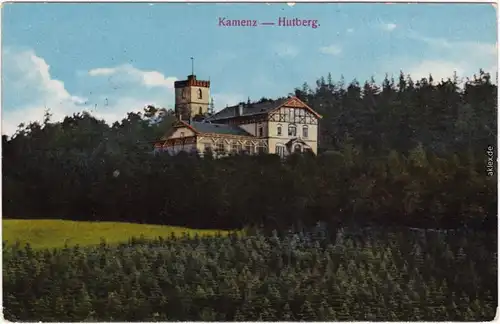 Kamenz Kamjenc Restauration auf dem Hutberg Ansichtskarte Oberlausitzv1917