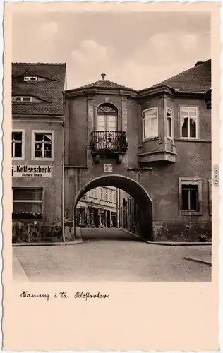 Kamenz Kamjenc Klostertor - Kaffeeausschank Ansichtskarte Oberlausitz  1939