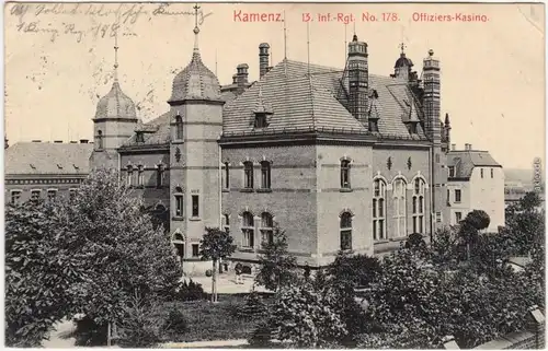 Kamenz Kamjenc Kaserne - Offiziers-Kasino Oberlausitz 1912