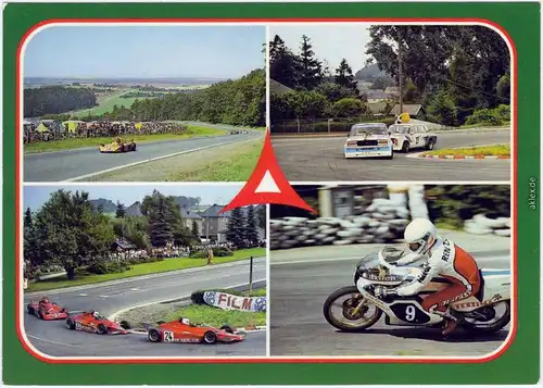 Ansichtskarte Schleiz Tourenwagen-Duell, Motorradrennen 1985