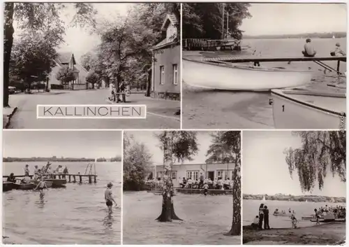 Kallinchen Zossen Badesee, belebt Foto Ansichtskarte  1979