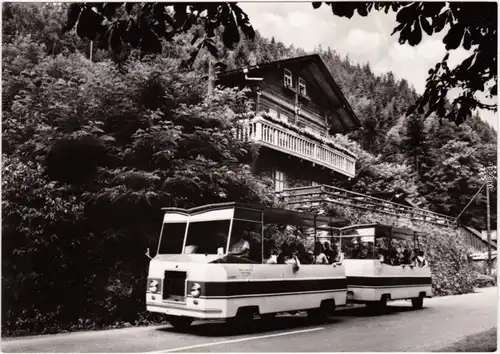 Foto Ansichtskarte Schwarzburg Schwarza-Express am Schweizerhaus 1965