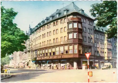Zwickau HO-Ring-Kaffee, belebt Ansichtskarte 1966
