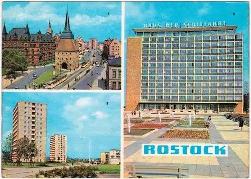 Ansichtskarte Rostock Sterntor, Haus der Schiffahrt, Ziolkowskistraße 1967