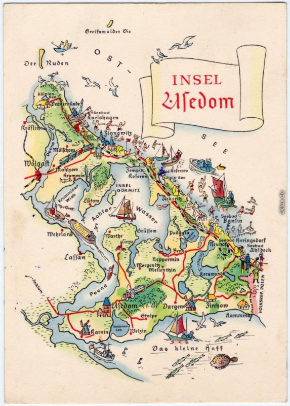 Karte Insel Usedom