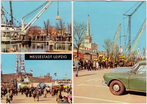 Ansichtskarte  Leipzig Technische Messe, belebt 1968