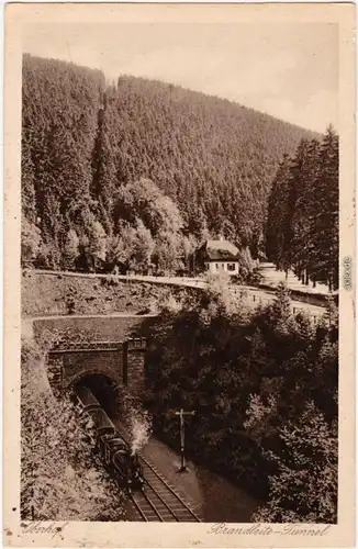 Oberhof (Thüringen) Höhenluftkurort Oberhof  mit Brandleite - Tunnel 1968