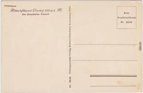 Oberhof (Thüringen) Höhenluftkurort Oberhof  mit Brandleite - Tunnel 1968
