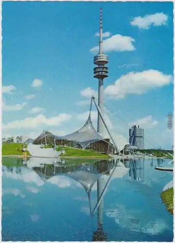 München München Olympiapark, Schimmhalle mit Olympiaturm (290m) 1974
