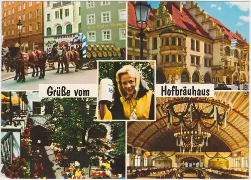München Hofbräuhaus Mehrbild Ansichtskarte 1973