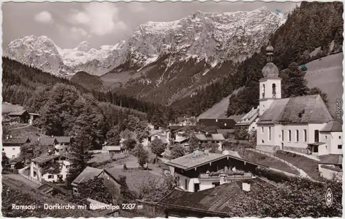 Ramsau Ramsau mit Dorfkirche und Reiteralpe (2337m) 1961