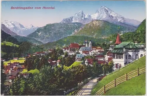 Berchtesgaden Berchtesgaden vom Nonntal 1914
