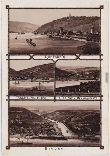 Assmannshausen Rhein Rüdesheim (Rhein) Panorama, Die Wacht am Rhein 1918