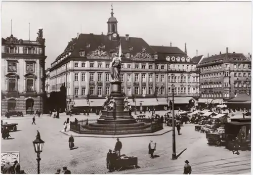 Altstadt-Dresden Altmarkt Altem Rathaus,LöwenApotheke GermaniaDenkmal 1945/1982