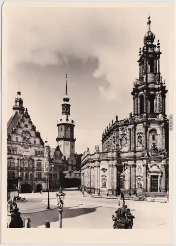 Innere Altstadt-Dresden Hofkirche Dresden vor der Zerstörung 1945/1982