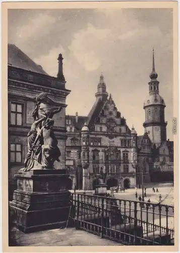 Innere Altstadt-Dresden Schloßplatz mit Georgentor der Brühlschen Terrasse 1965