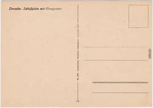 Innere Altstadt-Dresden Schloßplatz mit Georgentor der Brühlschen Terrasse 1965
