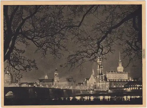 Dresden Dresden, Blick vom Königsufer 1960