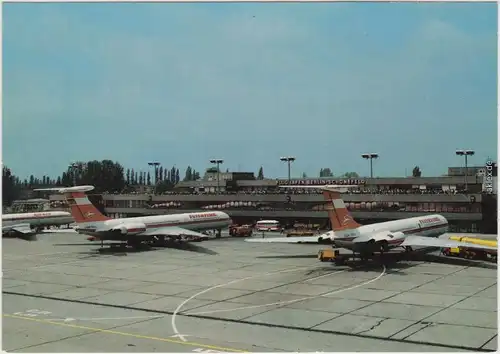 Schönefeld Berlin Interflugmaschinen, Iljuschin II-62M 1986