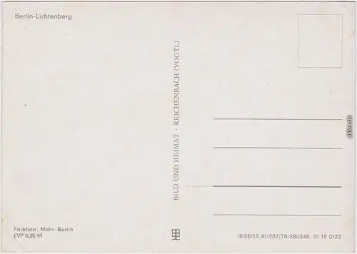 Ansichtkarte  Lichtenberg Berlin Neubauten 1976