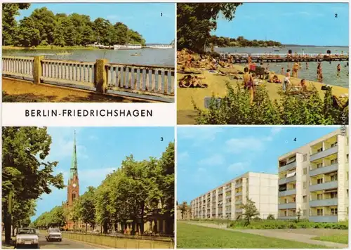 Ansichtskarte Berlin Spreetunnel, Strandbad, Bölschestraße, Aßmannstraße 1976