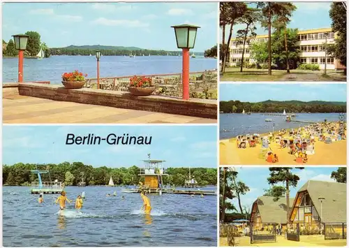 Grünau Berlin Regattagelände, Strandbad, Neubau der Oberschule, Gaststätte 1981