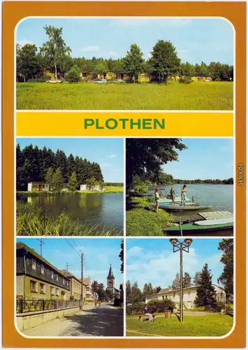 Plothen Am Fürstenteich, Am Hausteich Ortsmotiv, Jugendherberge b Schleiz 1985