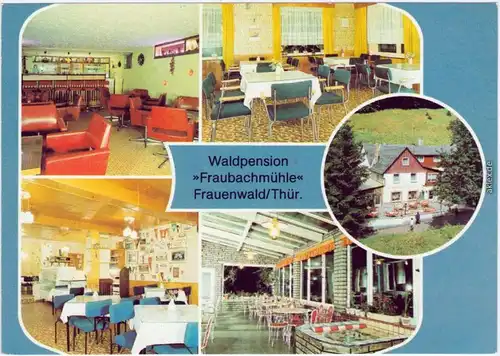 Frauenwald Rennsteig Bar, Klubraum, Außenansicht, Gasstube, Glasveranda 1981