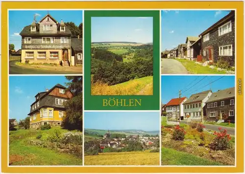 Böhlen Gasthaus zur "Schöne Aussicht", Blick ins Mühltal, Teilansicht 1982