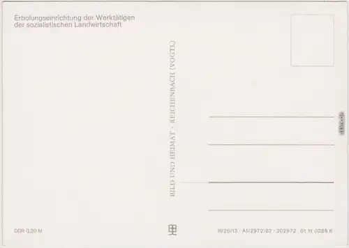 Suhl VDGB "Ringberghaus" Erholungseinrichtung  Werktätigen Landwirtschaft 1982
