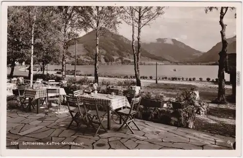 Schliersee Kaffe Milchhäus Foto Ansichtskarte 
1952