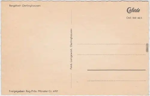 Oerlinghausen Luftbildaufnahme von der Stadt Ansichtskarte 1965