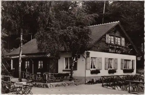 Foto Ansichtskarte Kronberg (Taunus) Waldcafe Restaurant  "Bürgelstollen" 1965