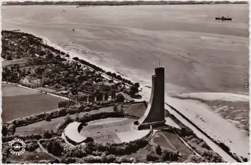 Laboe Marinedenkmal - Luftbild Foto Ansichtskarte b Kiel 1964