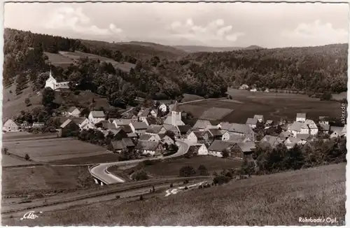 Rohrbach Panorama, Straße  Landkreis Mühldorf Foto Ansichtskarte 1966