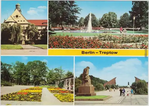 Treptow Berlin Rathaus, Rosengarten, Treptower Park, Sowjetisches Ehrenmal 1978