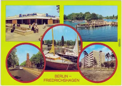 Berlin Kaufhalle, Anlegestelle  Bölschestraße, Seglerhafen, Feierabendheim 1981