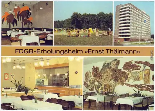 Rheinsberg FDGB-Erholungsheim "Ernst-Thälmann", Bar, Außen , Café, 1987