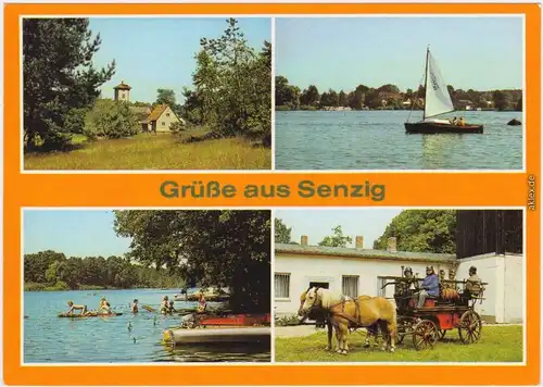 Senzig Königs Wusterhausen Blick zum Ort, Blick über den Krimnicksee 1987