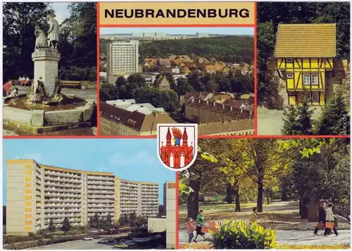 Neubrandenburg Mudder-Schulten-brunnen, Ostvorstadt, Einsteinstraße 1987