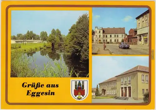 Eggesin Greifswald An der Randow, Bahnhofstraße, HO-Hotel und Gaststätte   1984