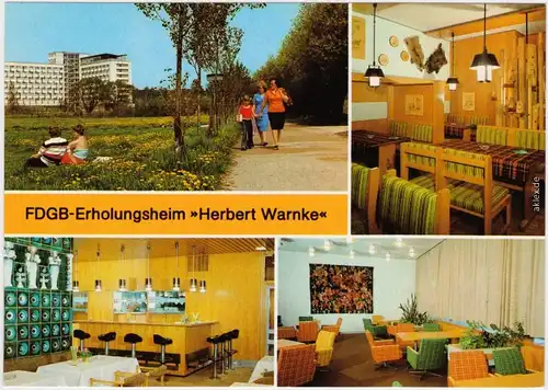 Ansichtskarte Klink (Müritz) Erholungsheim "Herbert Warnke" 1984