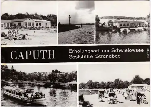 Foto Ansichtskarte Caputh Schwielowsee Gaststätte Strandbad 1972