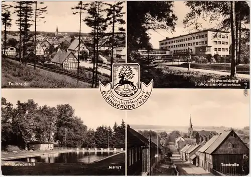 Elbingerode 4 Bild: Teilansicht, Diakonissenheim, Schwimmbad   Torstraße 1961