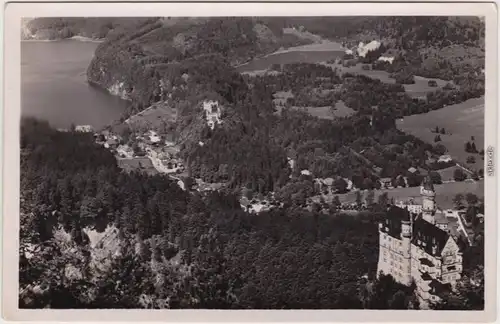 Schwangau Luftbild Neuenschwanstein und Hohenschangau 1932 